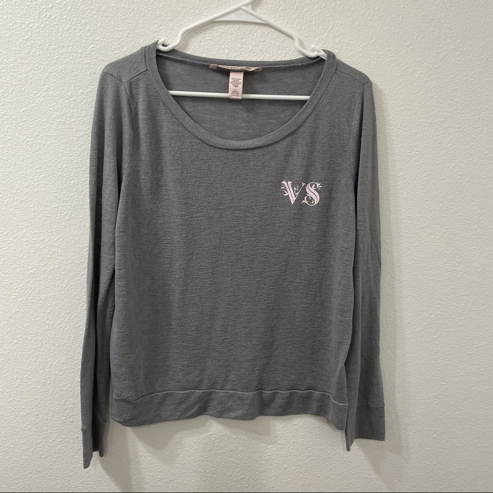 Victoria secret long sleeve shirt gray medium
